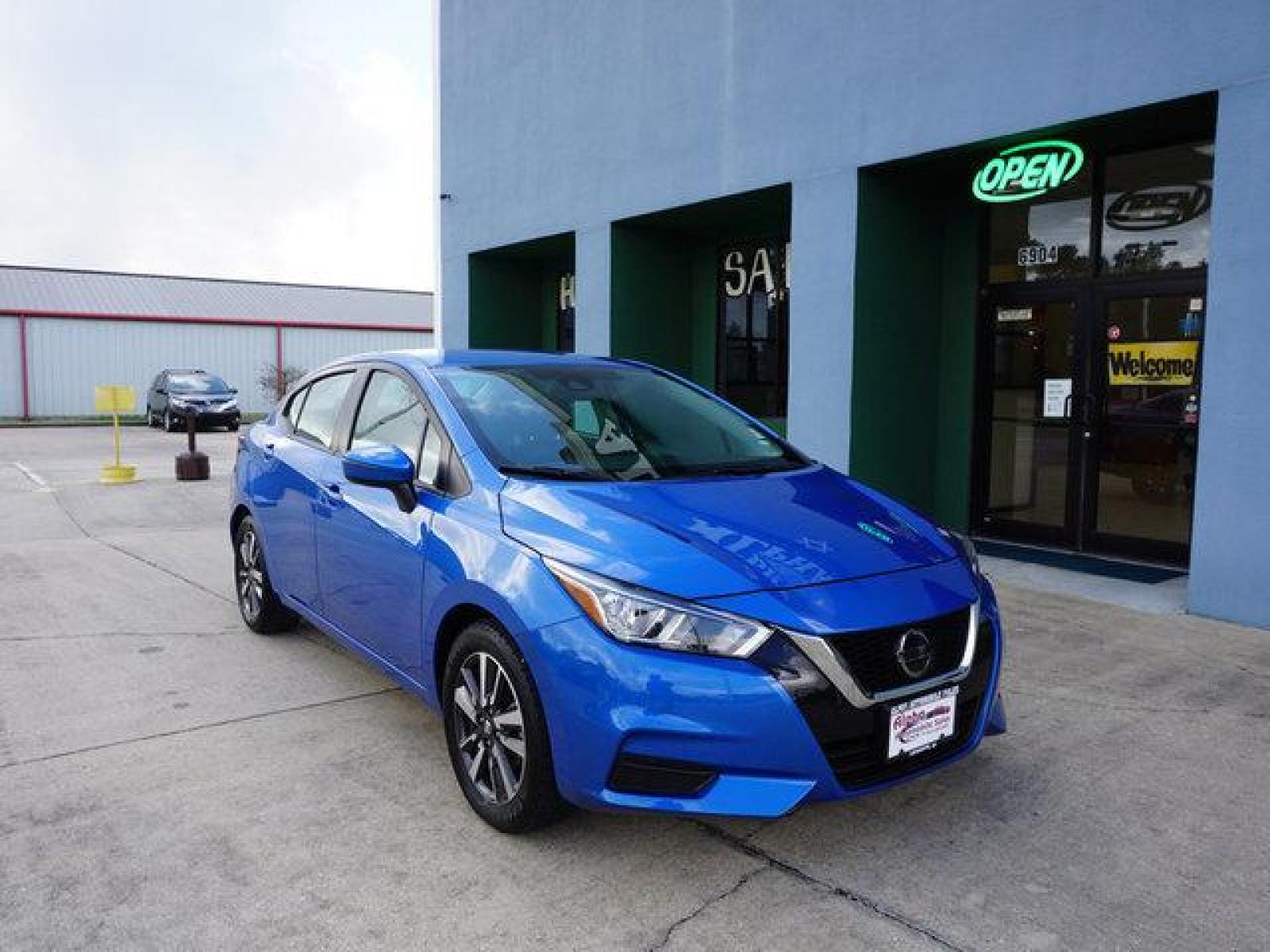 2021 Blue Nissan Versa (3N1CN8EV9ML) with an 1.6L 4Cyl engine, Automatic CVT transmission, located at 6904 Johnston St., Lafayette, LA, 70503, (337) 988-1960, 30.143589, -92.100601 - Just like new, smells new, still under factory warranty. Prices are subject to change as improvements done by the service dept. Prices are for Cash sales only, Plus TTL. This Vehicle is Serviced well and Warranties Available too. Easy Financing. Drives Great and everything works. Price subject t - Photo #2