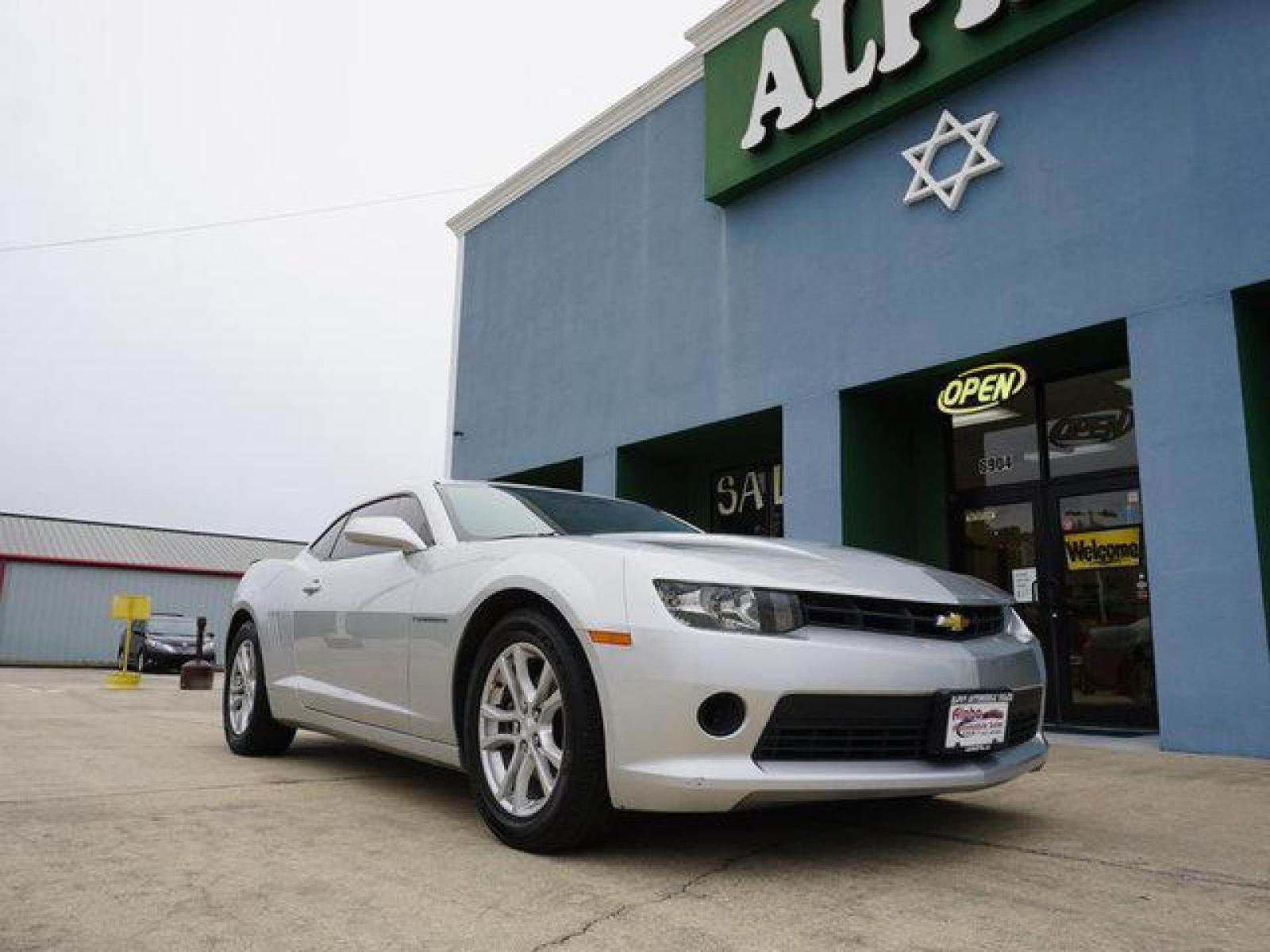 2015 Silver Chevrolet Camaro (2G1FB1E34F9) with an 3.6L V6 engine, 6 Spd Automatic transmission, located at 6904 Johnston St., Lafayette, LA, 70503, (337) 988-1960, 30.143589, -92.100601 - Prices are subject to change as improvements done by the service dept. Prices are for Cash sales only, Plus TTL. This Vehicle is Serviced well and Warranties Available too. Easy Financing. Drives Great and everything works. Price subject to change as improvements done by the service dept. Easy CR - Photo #1