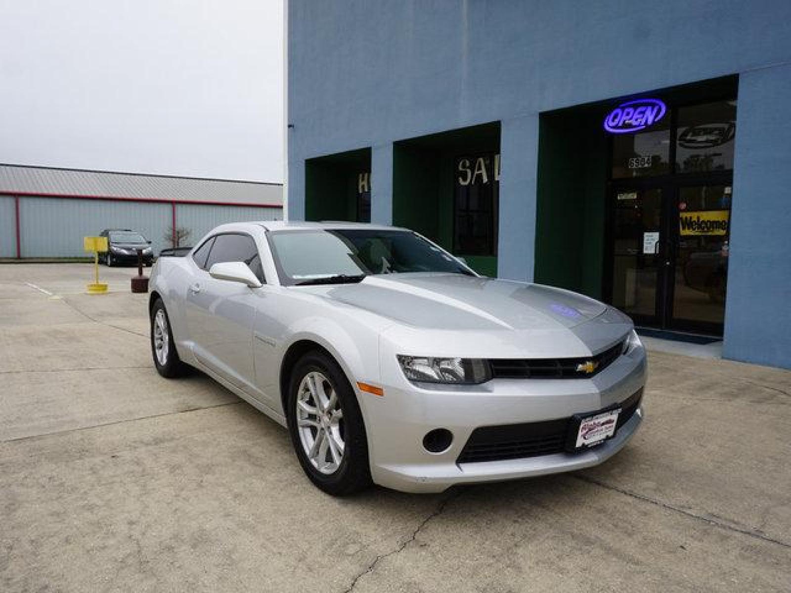 2015 Silver Chevrolet Camaro (2G1FB1E34F9) with an 3.6L V6 engine, 6 Spd Automatic transmission, located at 6904 Johnston St., Lafayette, LA, 70503, (337) 988-1960, 30.143589, -92.100601 - Prices are subject to change as improvements done by the service dept. Prices are for Cash sales only, Plus TTL. This Vehicle is Serviced well and Warranties Available too. Easy Financing. Drives Great and everything works. Price subject to change as improvements done by the service dept. Easy CR - Photo #2