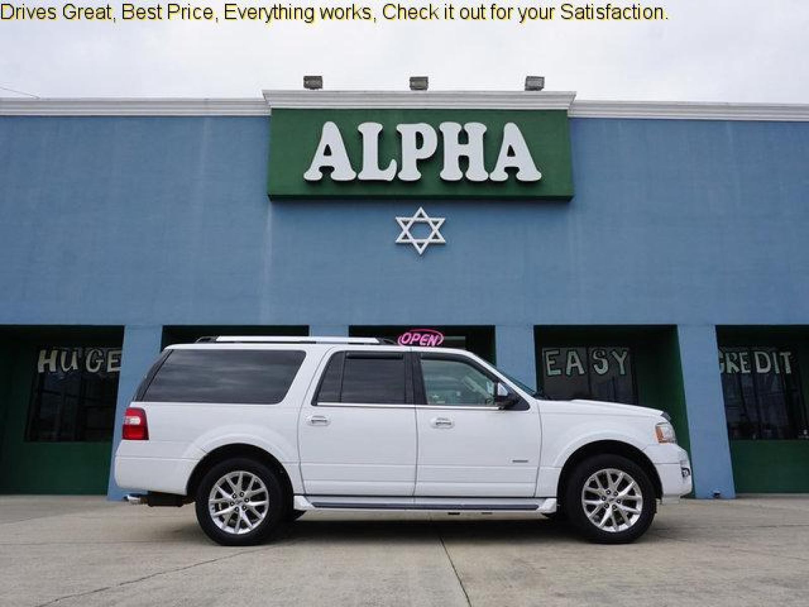 2016 White Ford Expedition EL (1FMJK1KT0GE) with an 3.5L V6 EcoBoost engine, Automatic transmission, located at 6904 Johnston St., Lafayette, LA, 70503, (337) 988-1960, 30.143589, -92.100601 - Prices are subject to change as improvements done by the service dept. Prices are for Cash sales only, Plus TTL. This Vehicle is Serviced well and Warranties Available too. Easy Financing. Drives Great and everything works. Price subject to change as improvements done by the service dept. Easy CR - Photo #0