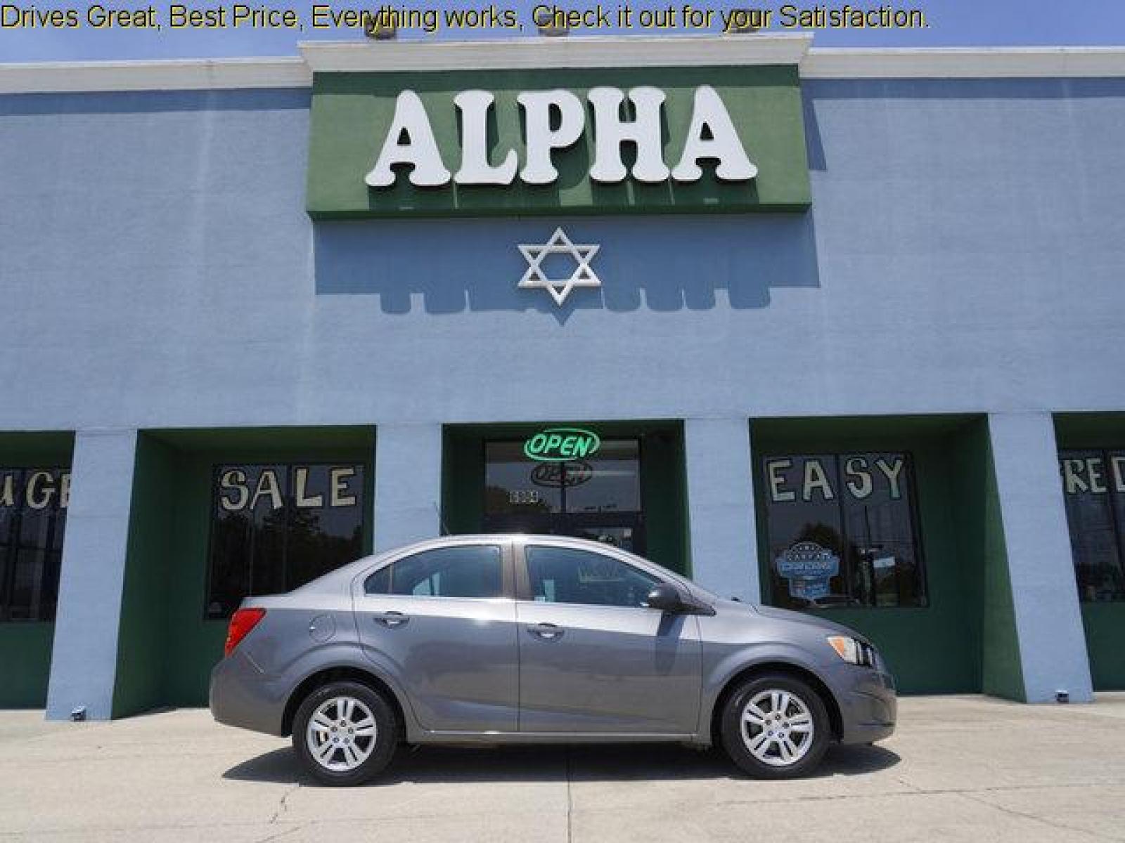 2013 Gray Chevrolet Sonic (1G1JC5SB9D4) with an 1.4L 4Cyl Turbo engine, Automatic transmission, located at 6904 Johnston St., Lafayette, LA, 70503, (337) 988-1960, 30.143589, -92.100601 - Gas Saver, It is a Reconstructed Title when it was traded In. Prices are subject to change as improvements done by the service dept. Prices are for Cash sales only, Plus TTL. This Vehicle is Serviced well and Warranties Available too. Easy Financing. Drives Great and everything works. Price subj - Photo #0