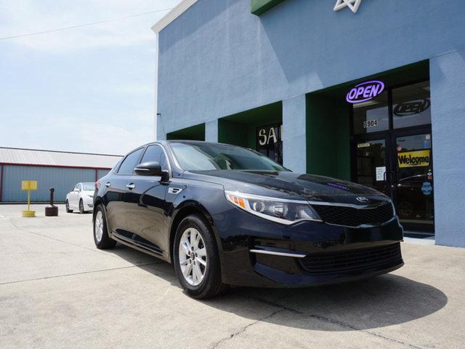 2016 Black Kia Optima (5XXGT4L30GG) with an 2.4L 4Cyl engine, 6 Spd Automatic transmission, located at 6904 Johnston St., Lafayette, LA, 70503, (337) 988-1960, 30.143589, -92.100601 - Prices are subject to change as improvements done by the service dept. Prices are for Cash sales only, Plus TTL. This Vehicle is Serviced well and Warranties Available too. Easy Financing. Drives Great and everything works. Price subject to change as improvements done by the service dept. Easy CR - Photo #1