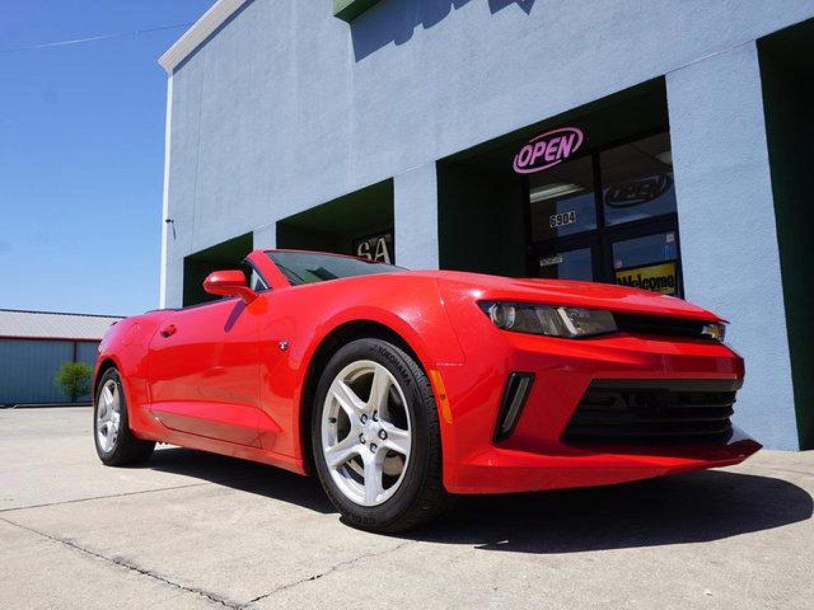 2018 Red Chevrolet Camaro (1G1FB3DX0J0) with an 2.0L 4Cyl engine, 8 Spd Automatic transmission, located at 6904 Johnston St., Lafayette, LA, 70503, (337) 988-1960, 30.143589, -92.100601 - Prices are subject to change as improvements done by the service dept. Prices are for Cash sales only, Plus TTL. This Vehicle is Serviced well and Warranties Available too. Easy Financing. Drives Great and everything works. Price subject to change as improvements done by the service dept. Easy CR - Photo #1
