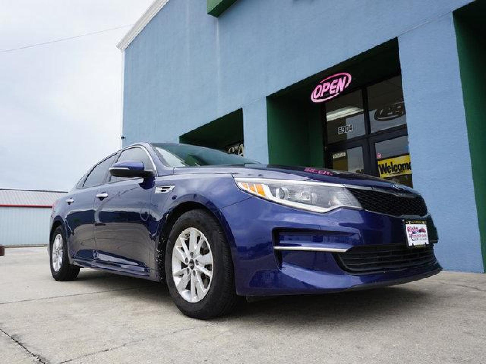 2017 Blue Kia Optima (5XXGT4L33HG) with an 2.4L 4Cyl engine, Automatic transmission, located at 6904 Johnston St., Lafayette, LA, 70503, (337) 988-1960, 30.143589, -92.100601 - Prices are subject to change as improvements done by the service dept. Prices are for Cash sales only, Plus TTL. This Vehicle is Serviced well and Warranties Available too. Easy Financing. Drives Great and everything works. Price subject to change as improvements done by the service dept. Easy CR - Photo #1
