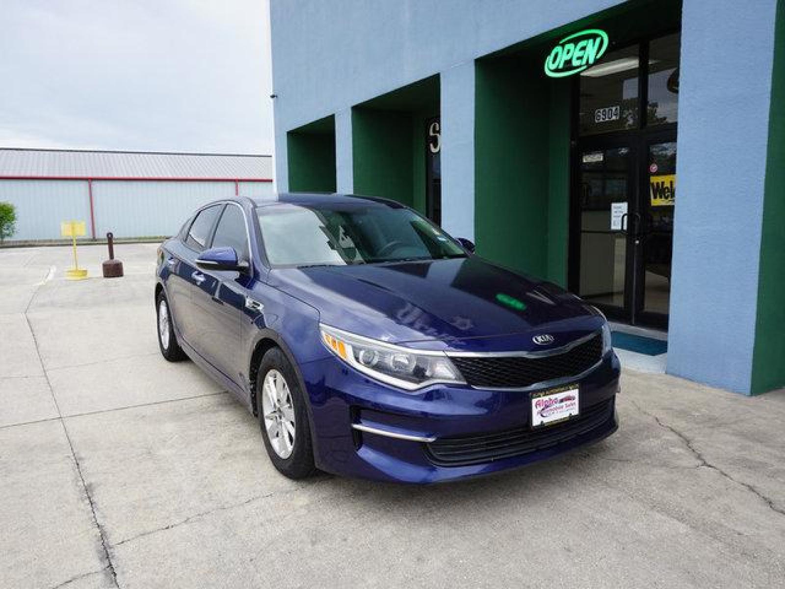2017 Blue Kia Optima (5XXGT4L33HG) with an 2.4L 4Cyl engine, Automatic transmission, located at 6904 Johnston St., Lafayette, LA, 70503, (337) 988-1960, 30.143589, -92.100601 - Prices are subject to change as improvements done by the service dept. Prices are for Cash sales only, Plus TTL. This Vehicle is Serviced well and Warranties Available too. Easy Financing. Drives Great and everything works. Price subject to change as improvements done by the service dept. Easy CR - Photo #2