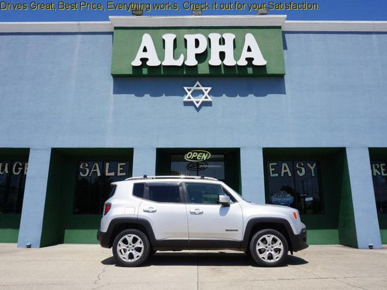 2016 Silver Jeep Renegade (ZACCJBDT8GP) with an 2.4L 4Cyl engine, 9 Spd Automatic transmission, located at 6904 Johnston St., Lafayette, LA, 70503, (337) 988-1960, 30.143589, -92.100601 - Low miles, like new. Well kept Prices are subject to change as improvements done by the service dept. Prices are for Cash sales only, Plus TTL. This Vehicle is Serviced well and Warranties Available too. Easy Financing. Drives Great and everything works. Price subject to change as improvements d - Photo #0