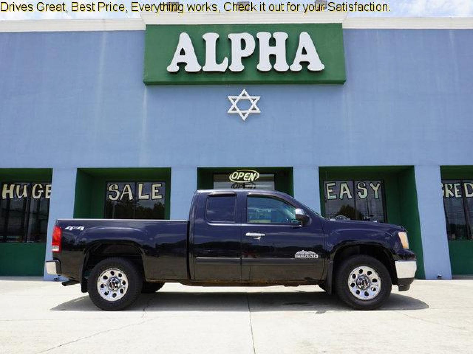 2013 Black GMC Sierra 1500 (1GTR2UEA0DZ) with an 4.8L V8 engine, 4 Spd Automatic transmission, located at 6904 Johnston St., Lafayette, LA, 70503, (337) 988-1960, 30.143589, -92.100601 - Prices are subject to change as improvements done by the service dept. Prices are for Cash sales only, Plus TTL. This Vehicle is Serviced well and Warranties Available too. Easy Financing. Drives Great and everything works. Price subject to change as improvements done by the service dept. Easy CR - Photo #0