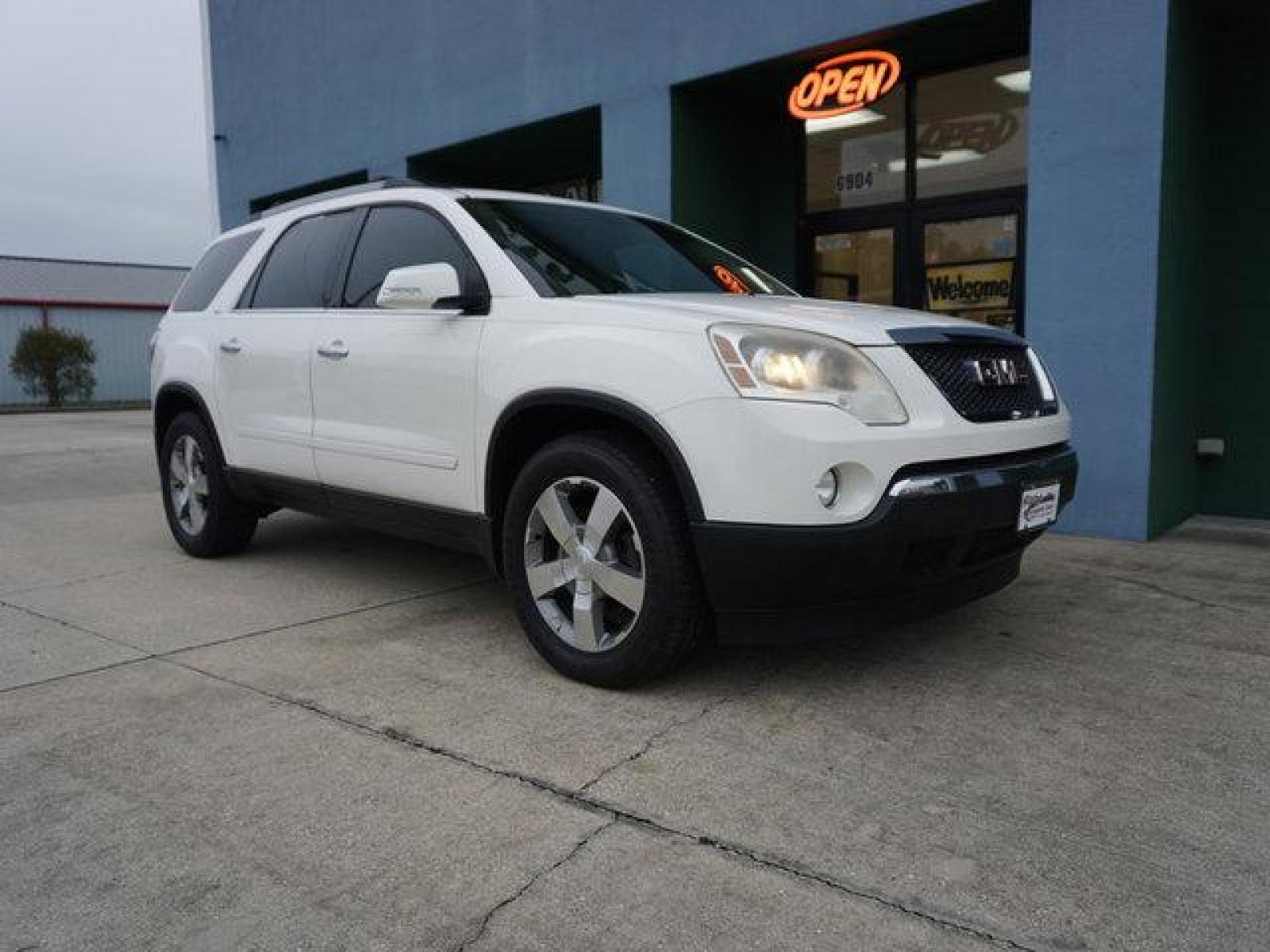 2012 White GMC Acadia (1GKKRRED7CJ) with an 3.6L V6 engine, Automatic transmission, located at 6904 Johnston St., Lafayette, LA, 70503, (337) 988-1960, 30.143589, -92.100601 - Prices are subject to change as improvements done by the service dept. Prices are for Cash sales only, Plus TTL. This Vehicle is Serviced well and Warranties Available too. Easy Financing. Drives Great and everything works. Price subject to change as improvements done by the service dept. Easy CR - Photo #1