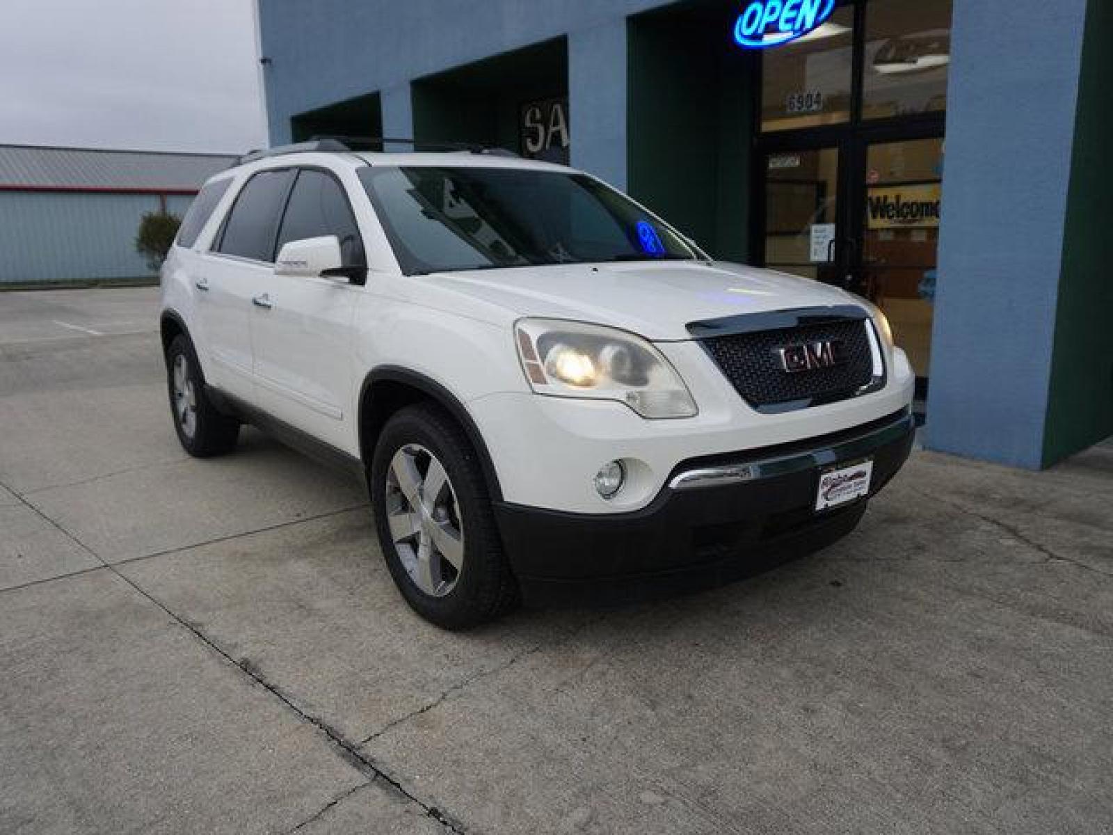 2012 White GMC Acadia (1GKKRRED7CJ) with an 3.6L V6 engine, Automatic transmission, located at 6904 Johnston St., Lafayette, LA, 70503, (337) 988-1960, 30.143589, -92.100601 - Prices are subject to change as improvements done by the service dept. Prices are for Cash sales only, Plus TTL. This Vehicle is Serviced well and Warranties Available too. Easy Financing. Drives Great and everything works. Price subject to change as improvements done by the service dept. Easy CR - Photo #2