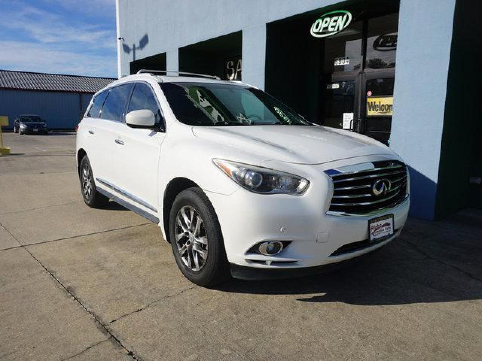 2013 White INFINITI JX35 (5N1AL0MM6DC) with an 3.5L V6 engine, Automatic transmission, located at 6904 Johnston St., Lafayette, LA, 70503, (337) 988-1960, 30.143589, -92.100601 - Prices are subject to change as improvements done by the service dept. Prices are for Cash sales only, Plus TTL. This Vehicle is Serviced well and Warranties Available too. Easy Financing. Drives Great and everything works. Price subject to change as improvements done by the service dept. Easy CR - Photo #2