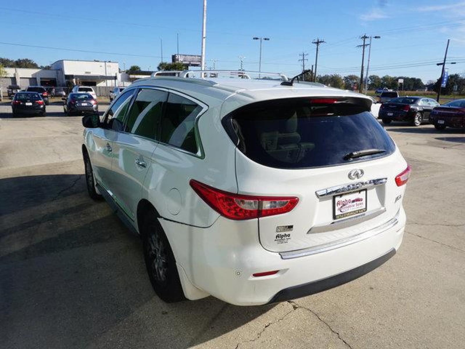 2013 White INFINITI JX35 (5N1AL0MM6DC) with an 3.5L V6 engine, Automatic transmission, located at 6904 Johnston St., Lafayette, LA, 70503, (337) 988-1960, 30.143589, -92.100601 - Prices are subject to change as improvements done by the service dept. Prices are for Cash sales only, Plus TTL. This Vehicle is Serviced well and Warranties Available too. Easy Financing. Drives Great and everything works. Price subject to change as improvements done by the service dept. Easy CR - Photo #8