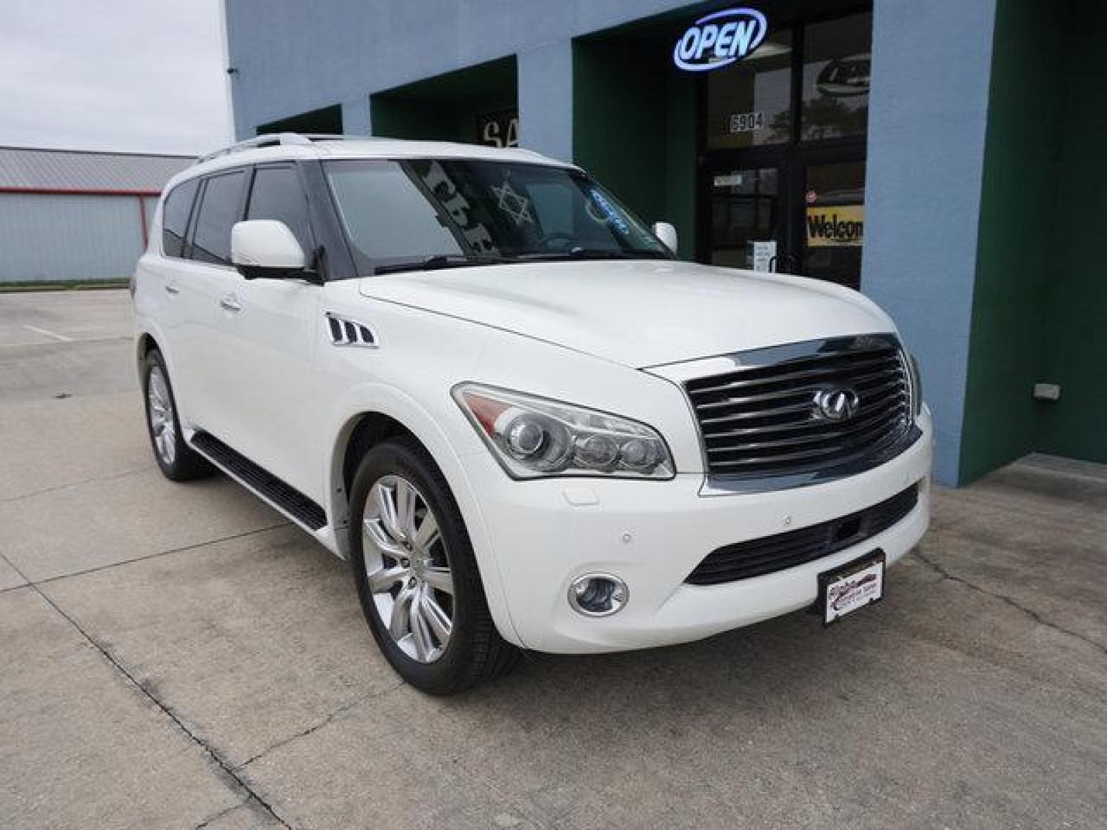 2013 White INFINITI QX56 (JN8AZ2NF9D9) with an 5.6L V8 engine, Automatic transmission, located at 6904 Johnston St., Lafayette, LA, 70503, (337) 988-1960, 30.143589, -92.100601 - Prices are subject to change as improvements done by the service dept. Prices are for Cash sales only, Plus TTL. This Vehicle is Serviced well and Warranties Available too. Easy Financing. Drives Great and everything works. Price subject to change as improvements done by the service dept. Easy CR - Photo #1