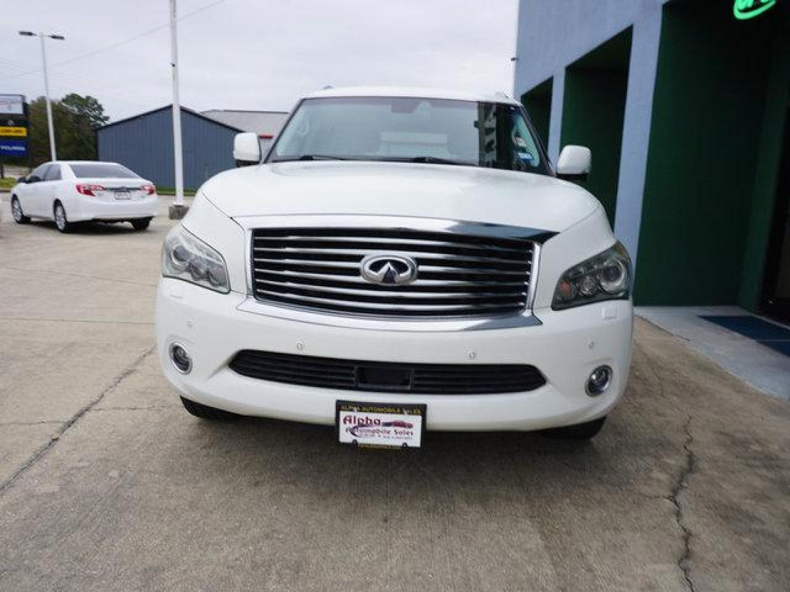2013 White INFINITI QX56 (JN8AZ2NF9D9) with an 5.6L V8 engine, Automatic transmission, located at 6904 Johnston St., Lafayette, LA, 70503, (337) 988-1960, 30.143589, -92.100601 - Prices are subject to change as improvements done by the service dept. Prices are for Cash sales only, Plus TTL. This Vehicle is Serviced well and Warranties Available too. Easy Financing. Drives Great and everything works. Price subject to change as improvements done by the service dept. Easy CR - Photo #3
