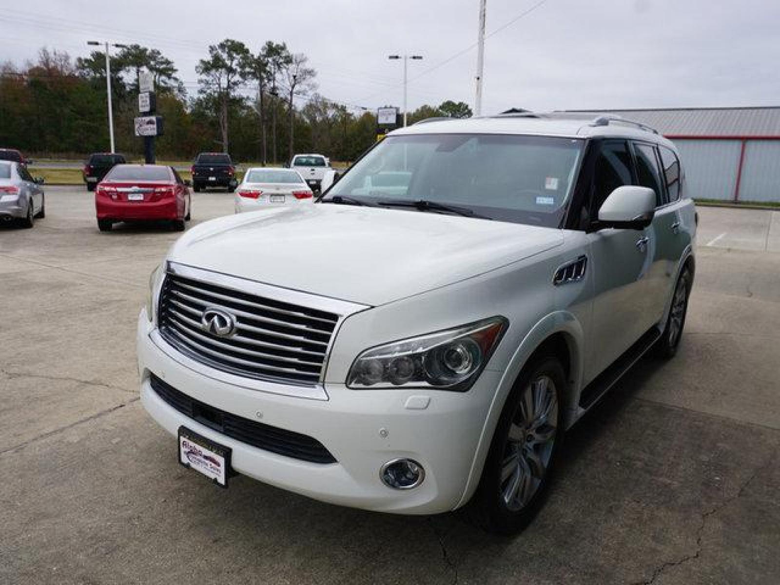 2013 White INFINITI QX56 (JN8AZ2NF9D9) with an 5.6L V8 engine, Automatic transmission, located at 6904 Johnston St., Lafayette, LA, 70503, (337) 988-1960, 30.143589, -92.100601 - Prices are subject to change as improvements done by the service dept. Prices are for Cash sales only, Plus TTL. This Vehicle is Serviced well and Warranties Available too. Easy Financing. Drives Great and everything works. Price subject to change as improvements done by the service dept. Easy CR - Photo #4