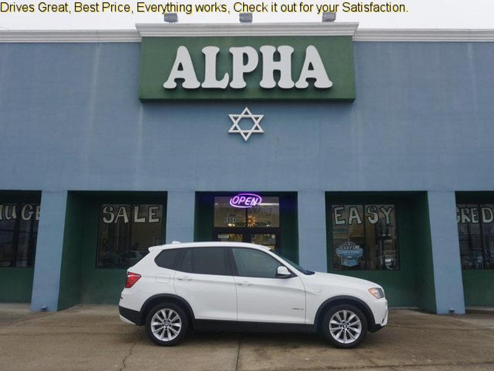 2013 White BMW X3 (5UXWX9C5XD0) with an 2.0L 4Cyl Turbo engine, Automatic transmission, located at 6904 Johnston St., Lafayette, LA, 70503, (337) 988-1960, 30.143589, -92.100601 - Prices are subject to change as improvements done by the service dept. Prices are for Cash sales only, Plus TTL. This Vehicle is Serviced well and Warranties Available too. Easy Financing. Drives Great and everything works. Price subject to change as improvements done by the service dept. Easy CR - Photo #0