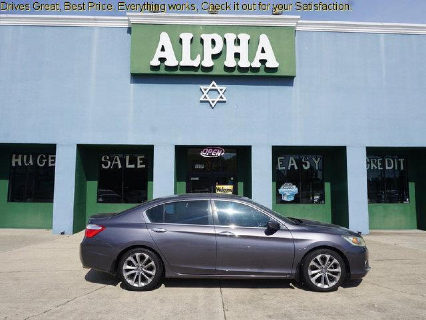 2013 Grey /Black Honda Accord 4dr I4 CVT Sport (1HGCR2F57DA) with an 2.4L 4Cyl engine, CVT transmission, located at 6904 Johnston St., Lafayette, LA, 70503, (337) 988-1960, 30.143589, -92.100601 - Photo#0