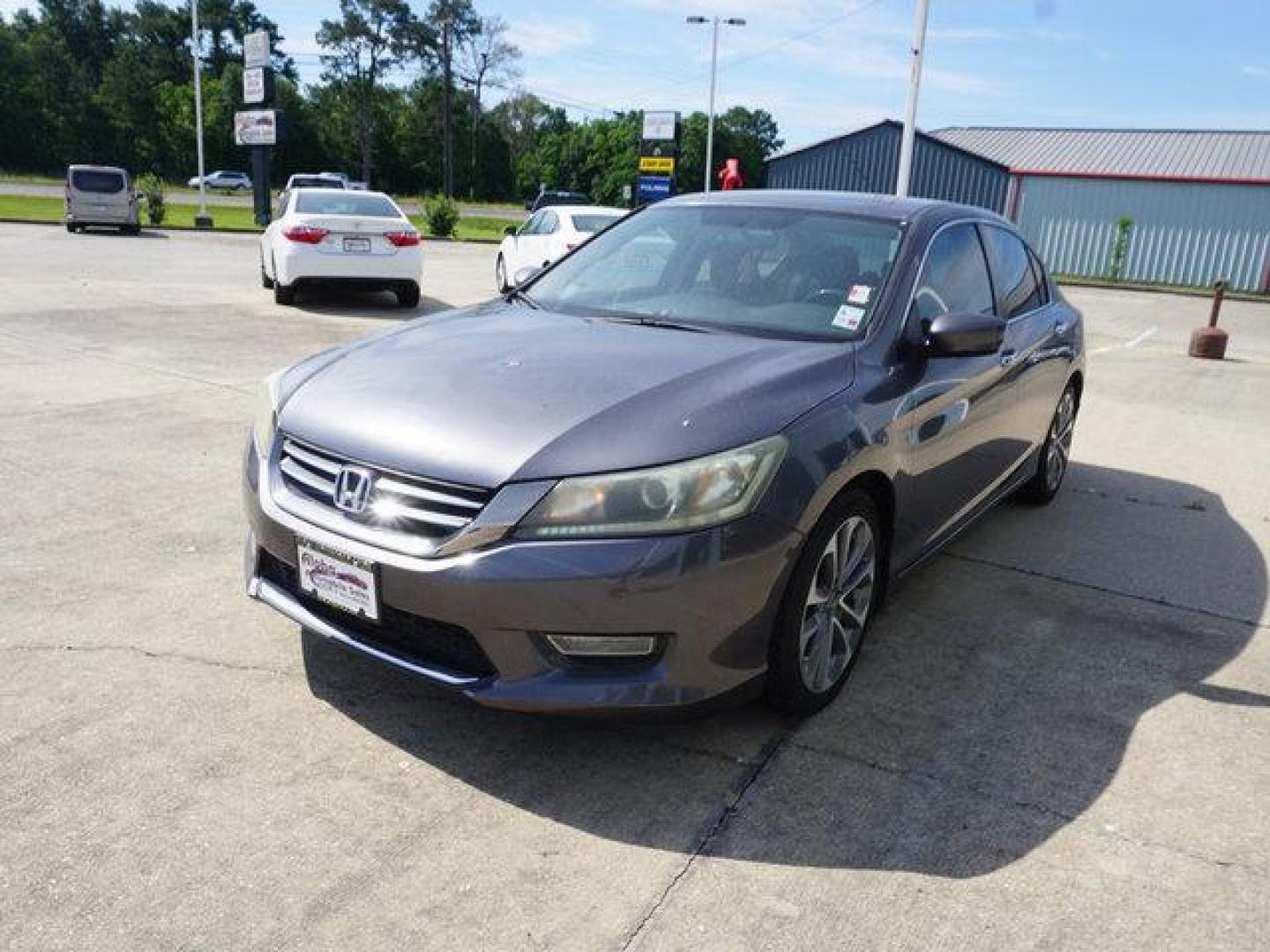 2013 Grey /Black Honda Accord 4dr I4 CVT Sport (1HGCR2F57DA) with an 2.4L 4Cyl engine, CVT transmission, located at 6904 Johnston St., Lafayette, LA, 70503, (337) 988-1960, 30.143589, -92.100601 - Photo#4