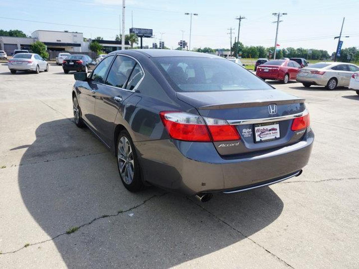 2013 Grey /Black Honda Accord 4dr I4 CVT Sport (1HGCR2F57DA) with an 2.4L 4Cyl engine, CVT transmission, located at 6904 Johnston St., Lafayette, LA, 70503, (337) 988-1960, 30.143589, -92.100601 - Photo#7