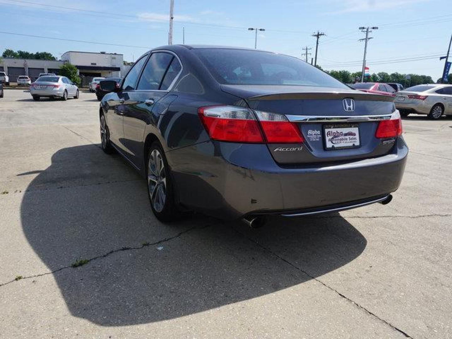 2013 Grey /Black Honda Accord 4dr I4 CVT Sport (1HGCR2F57DA) with an 2.4L 4Cyl engine, CVT transmission, located at 6904 Johnston St., Lafayette, LA, 70503, (337) 988-1960, 30.143589, -92.100601 - Photo#8
