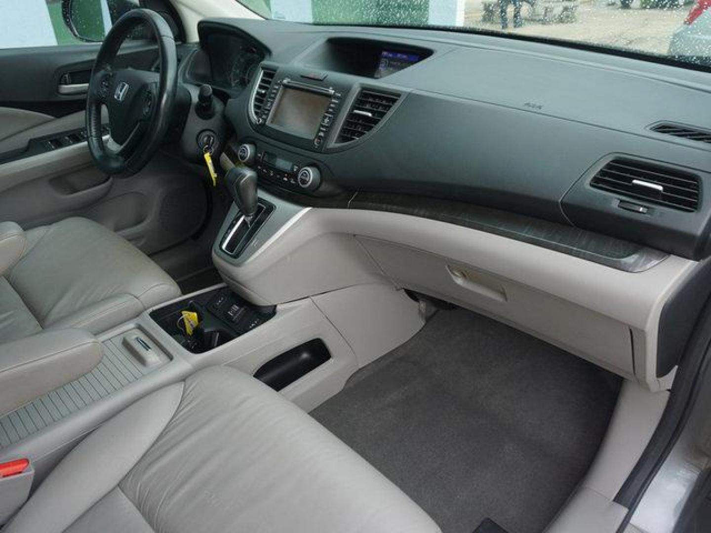 2013 Grey /Beige Honda CR-V 2WD 5dr EX-L (2HKRM3H78DH) with an 2.4L 4Cyl engine, Automatic transmission, located at 6904 Johnston St., Lafayette, LA, 70503, (337) 988-1960, 30.143589, -92.100601 - Photo#49
