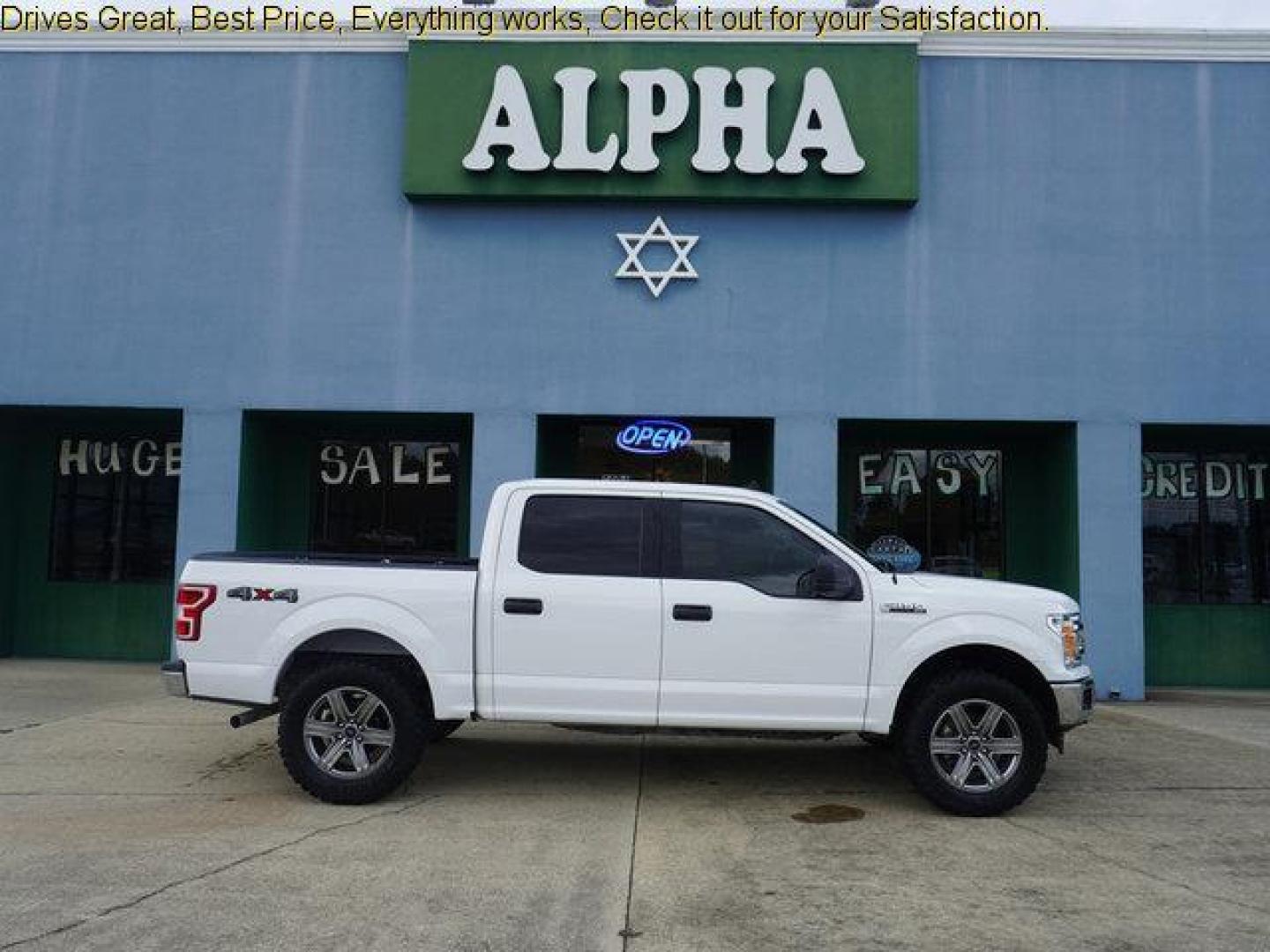 2019 Oxford White /Black Ford F-150 XL 4WD SuperCrew 5.5' Box (1FTEW1E48KF) with an 3.5L V6 EcoBoost engine, 6 Spd Automatic transmission, located at 6904 Johnston St., Lafayette, LA, 70503, (337) 988-1960, 30.143589, -92.100601 - Photo#0