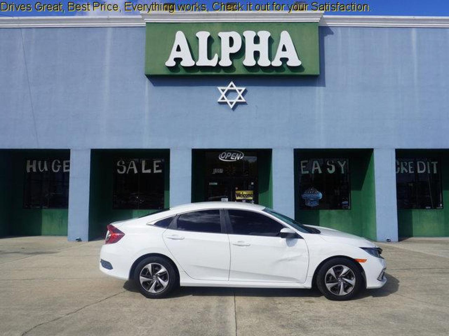 2020 White /Black Honda Civic LX CVT (19XFC2F67LE) with an 2.0L 4Cyl engine, CVT transmission, located at 6904 Johnston St., Lafayette, LA, 70503, (337) 988-1960, 30.143589, -92.100601 - Photo#34