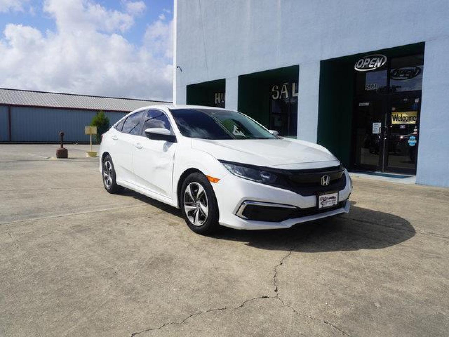 2020 White /Black Honda Civic LX CVT (19XFC2F67LE) with an 2.0L 4Cyl engine, CVT transmission, located at 6904 Johnston St., Lafayette, LA, 70503, (337) 988-1960, 30.143589, -92.100601 - Photo#2