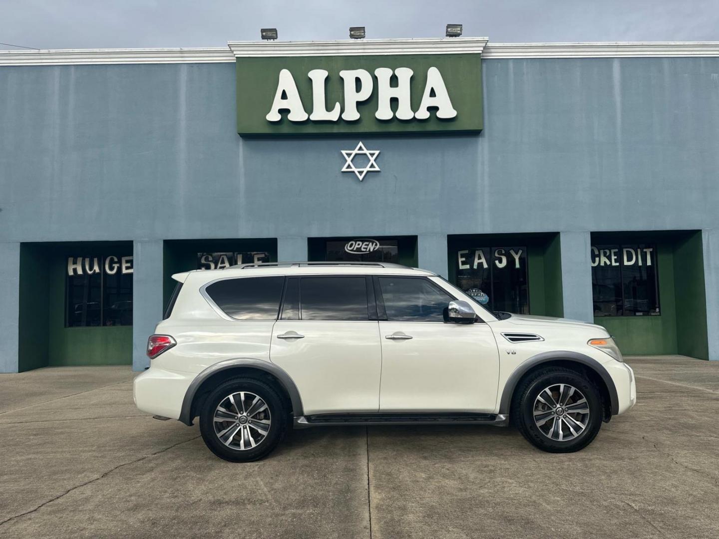 2018 Pearl White /Black Nissan Armada 4x2 SL (JN8AY2ND1J9) , N/A transmission, located at 6904 Johnston St., Lafayette, LA, 70503, (337) 988-1960, 30.143589, -92.100601 - Photo#0