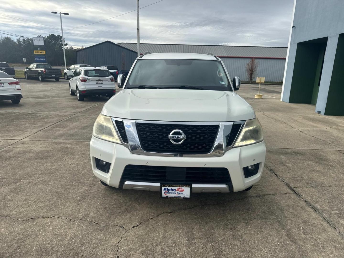 2018 Pearl White /Black Nissan Armada 4x2 SL (JN8AY2ND1J9) , N/A transmission, located at 6904 Johnston St., Lafayette, LA, 70503, (337) 988-1960, 30.143589, -92.100601 - Photo#2