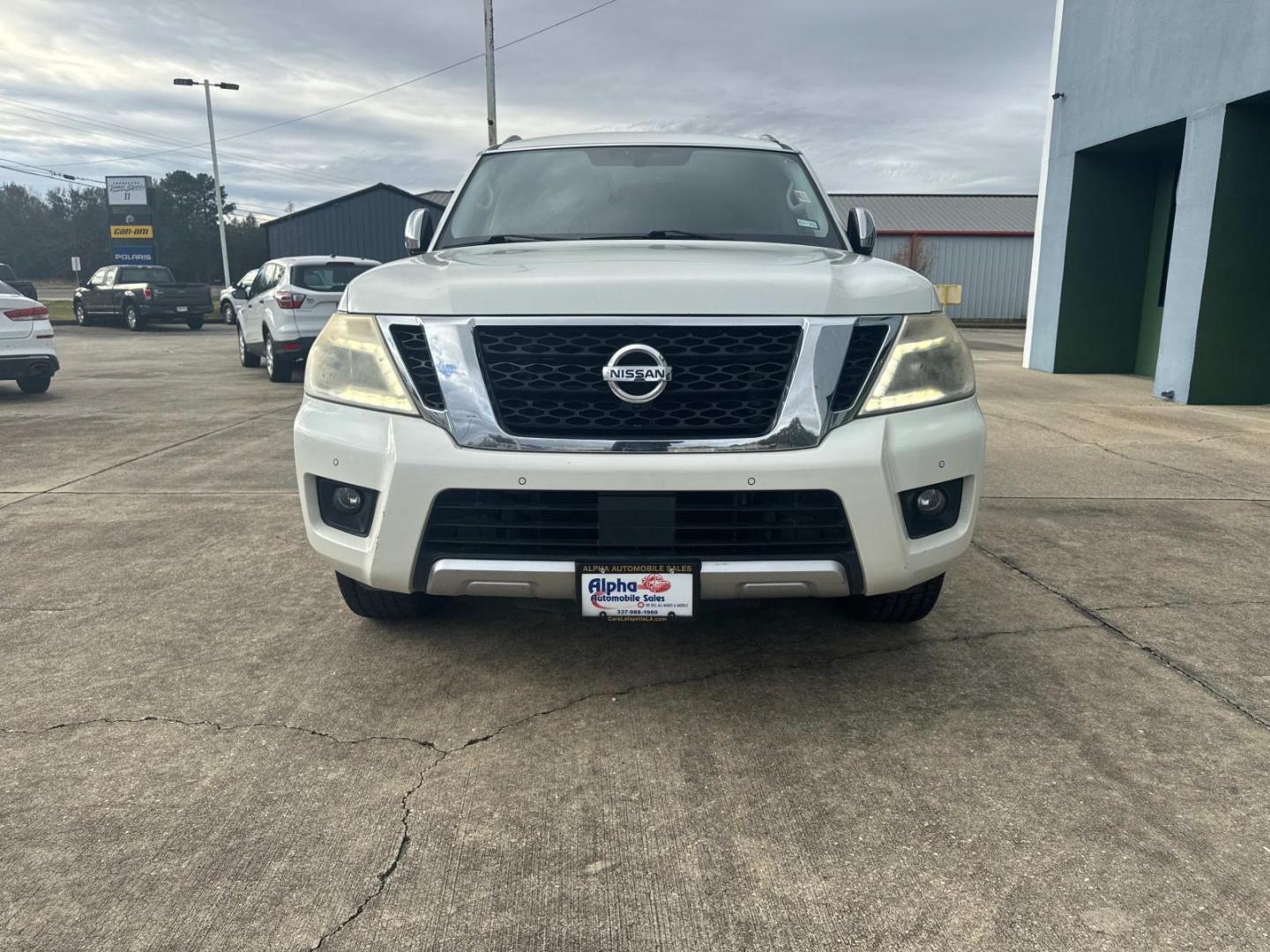 2018 Pearl White /Black Nissan Armada 4x2 SL (JN8AY2ND1J9) , N/A transmission, located at 6904 Johnston St., Lafayette, LA, 70503, (337) 988-1960, 30.143589, -92.100601 - Photo#3