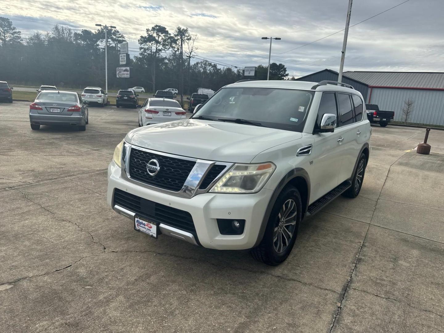 2018 Pearl White /Black Nissan Armada 4x2 SL (JN8AY2ND1J9) , N/A transmission, located at 6904 Johnston St., Lafayette, LA, 70503, (337) 988-1960, 30.143589, -92.100601 - Photo#4