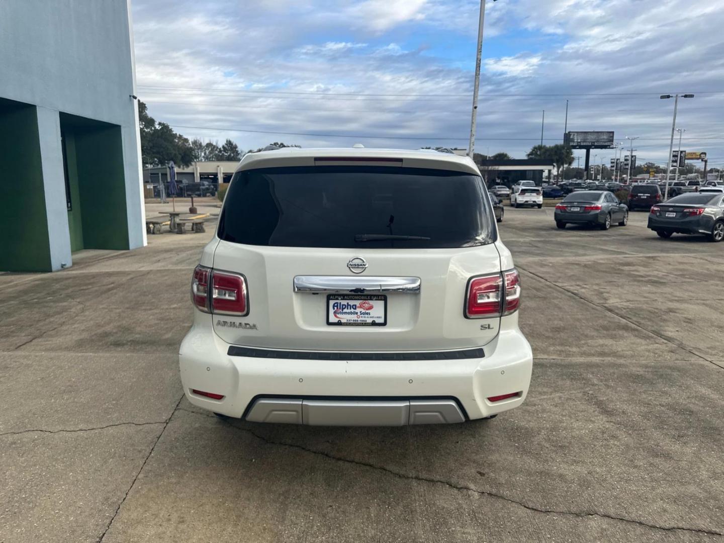 2018 Pearl White /Black Nissan Armada 4x2 SL (JN8AY2ND1J9) , N/A transmission, located at 6904 Johnston St., Lafayette, LA, 70503, (337) 988-1960, 30.143589, -92.100601 - Photo#9