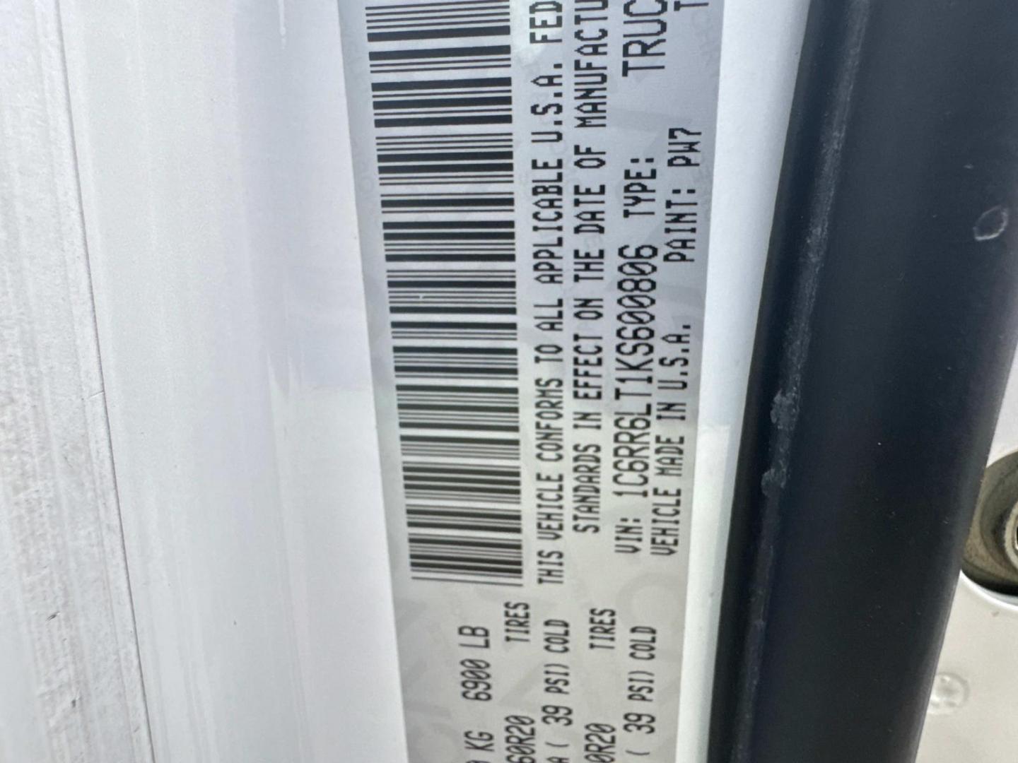 2019 White /Gray Ram 1500 Classic Lone Star 4x2 Crew Cab 5'7 Box (1C6RR6LT1KS) , Automatic transmission, located at 6904 Johnston St., Lafayette, LA, 70503, (337) 988-1960, 30.143589, -92.100601 - Photo#27