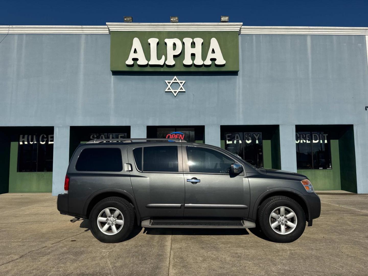 2012 Lakeshore Slate Metallic /Black Nissan Armada 2WD 4dr SV (5N1BA0ND0CN) , N/A transmission, located at 6904 Johnston St., Lafayette, LA, 70503, (337) 988-1960, 30.143589, -92.100601 - Photo#0