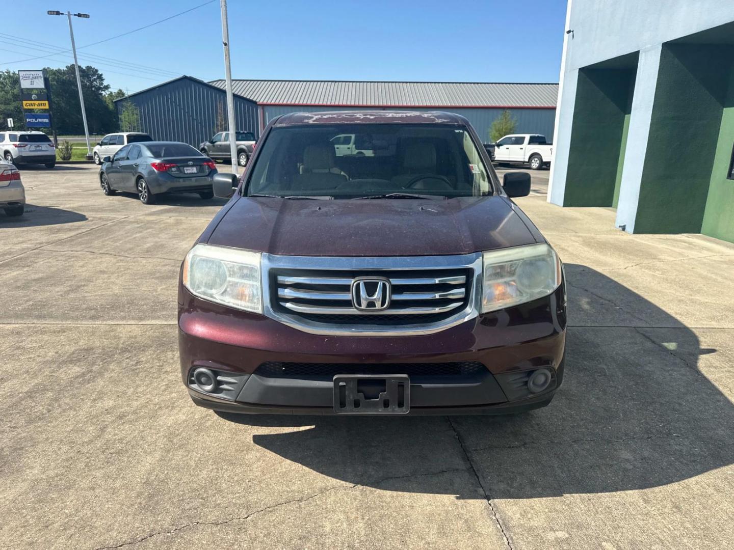 2014 Dark Cherry Pearl /Beige Honda Pilot 4WD 4dr LX (5FNYF4H20EB) , Automatic transmission, located at 6904 Johnston St., Lafayette, LA, 70503, (337) 988-1960, 30.143589, -92.100601 - Photo#2