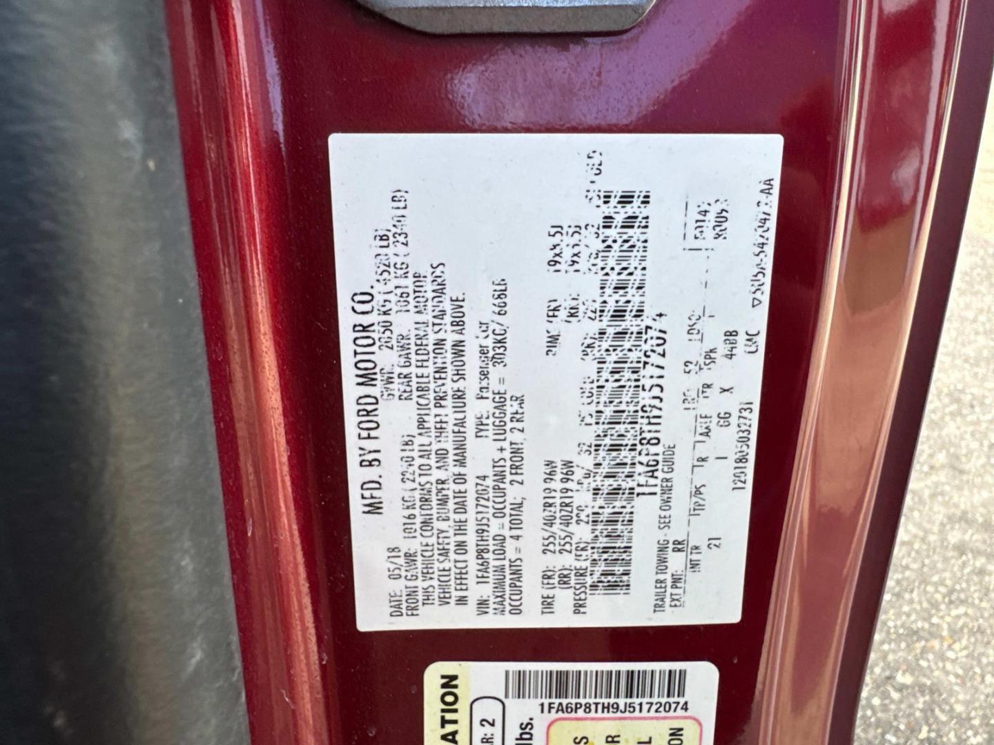 2018 Red /Black Ford Mustang EcoBoost Fastback (1FA6P8TH9J5) , Automatic transmission, located at 6904 Johnston St., Lafayette, LA, 70503, (337) 988-1960, 30.143589, -92.100601 - Photo#27