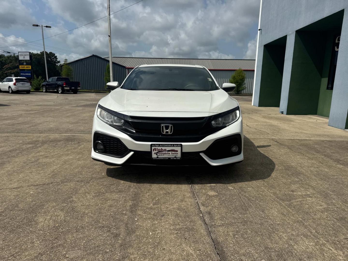 2017 White /Black Honda Civic Hatchback EX CVT (SHHFK7H50HU) , Automatic transmission, located at 6904 Johnston St., Lafayette, LA, 70503, (337) 988-1960, 30.143589, -92.100601 - Photo#3