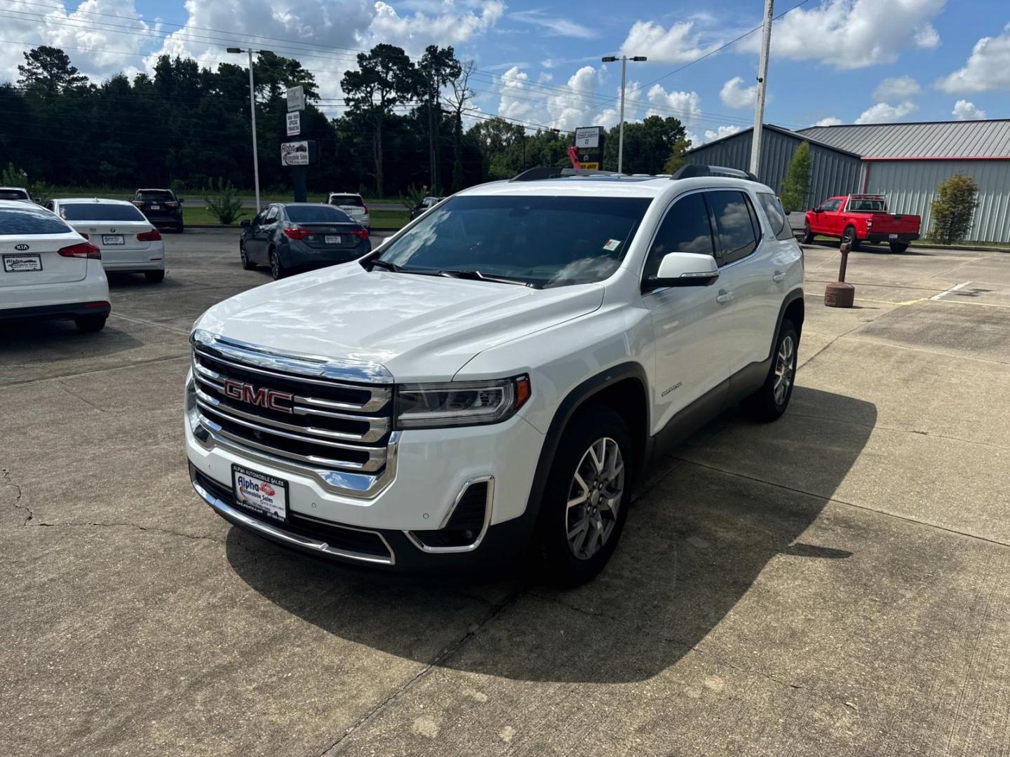 2021 White /Black GMC Acadia FWD 4dr SLT (1GKKNMLSXMZ) , N/A transmission, located at 6904 Johnston St., Lafayette, LA, 70503, (337) 988-1960, 30.143589, -92.100601 - Photo#4