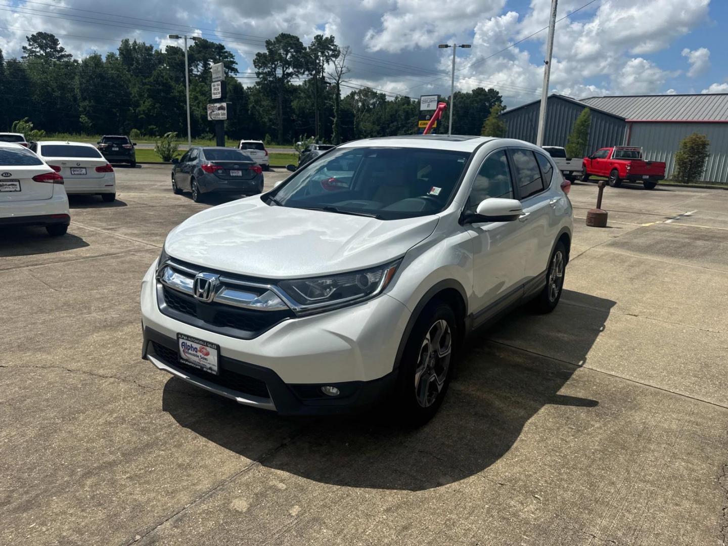 2019 White /Ivory Honda CR-V EX-L 2WD (2HKRW1H82KH) , Automatic transmission, located at 6904 Johnston St., Lafayette, LA, 70503, (337) 988-1960, 30.143589, -92.100601 - Photo#5