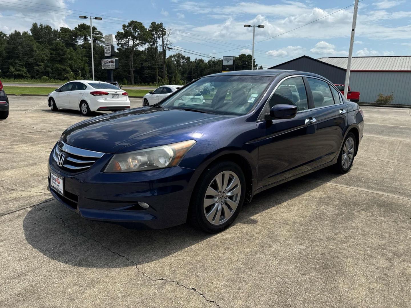 2012 Celestial Blue Metallic /Gray Honda Accord Sdn 4dr V6 Auto EX-L (1HGCP3F82CA) , Automatic transmission, located at 6904 Johnston St., Lafayette, LA, 70503, (337) 988-1960, 30.143589, -92.100601 - Photo#2