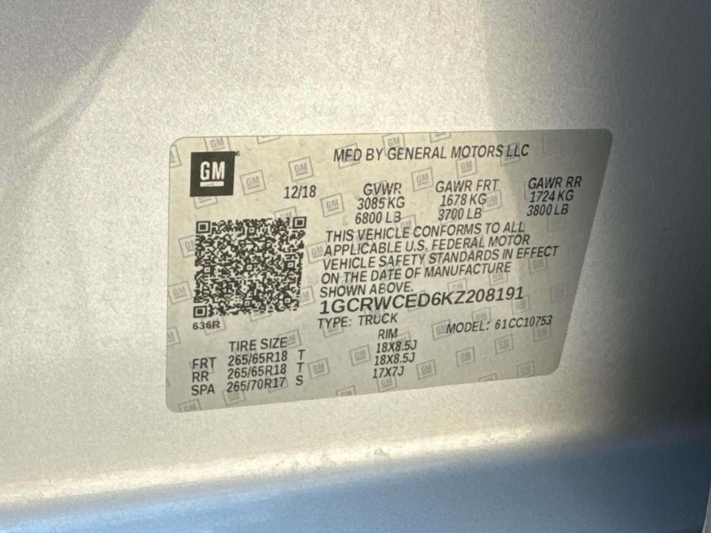 2019 Silver Ice Metallic /Jet Black Chevrolet Silverado 1500 2WD Double Cab 147 LT (1GCRWCED6KZ) , Automatic transmission, located at 6904 Johnston St., Lafayette, LA, 70503, (337) 988-1960, 30.143589, -92.100601 - Photo#33
