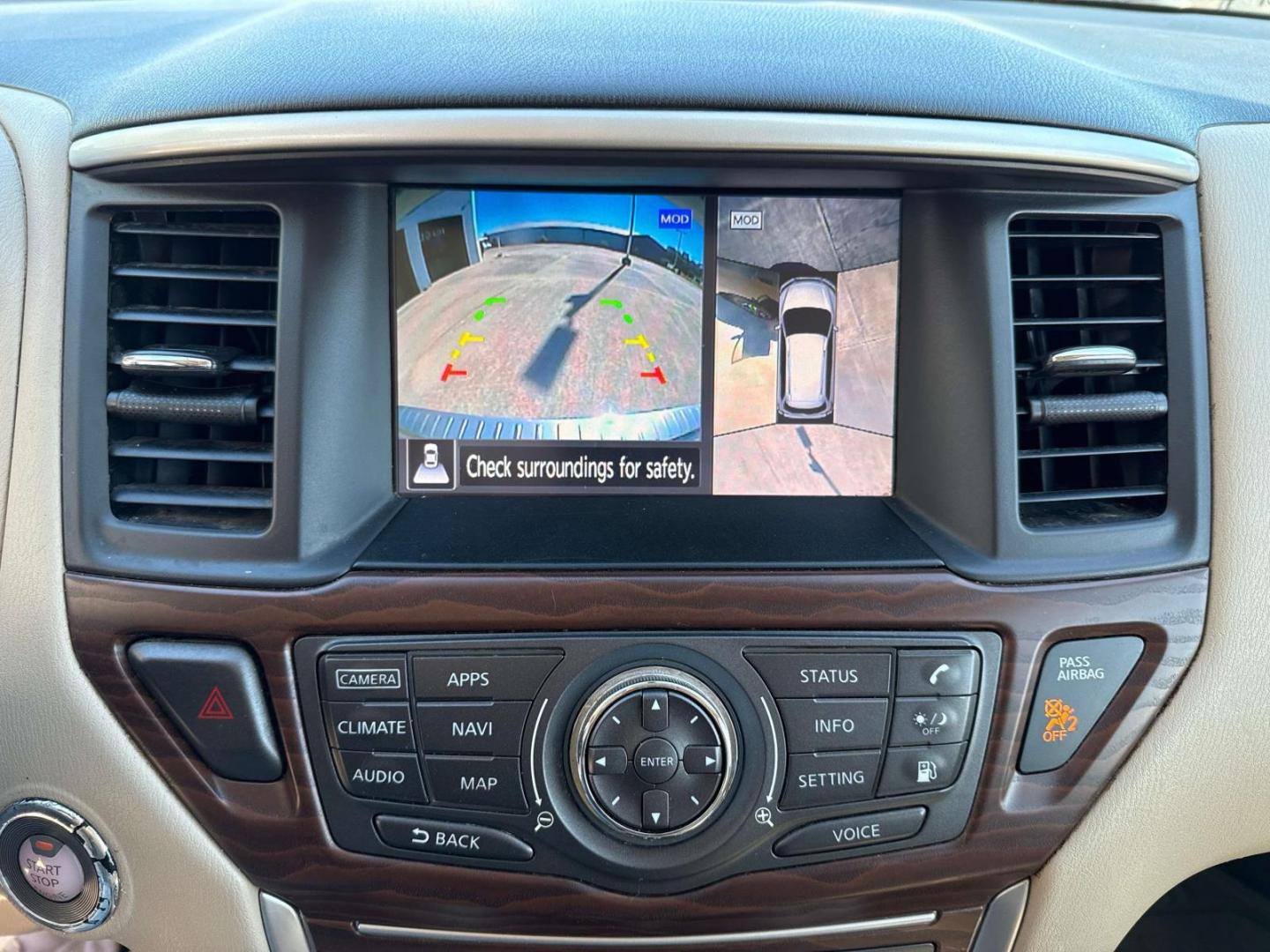 2019 Pearl White Tricoat /Almond Nissan Pathfinder FWD Platinum (5N1DR2MN8KC) , Automatic transmission, located at 6904 Johnston St., Lafayette, LA, 70503, (337) 988-1960, 30.143589, -92.100601 - Photo#28