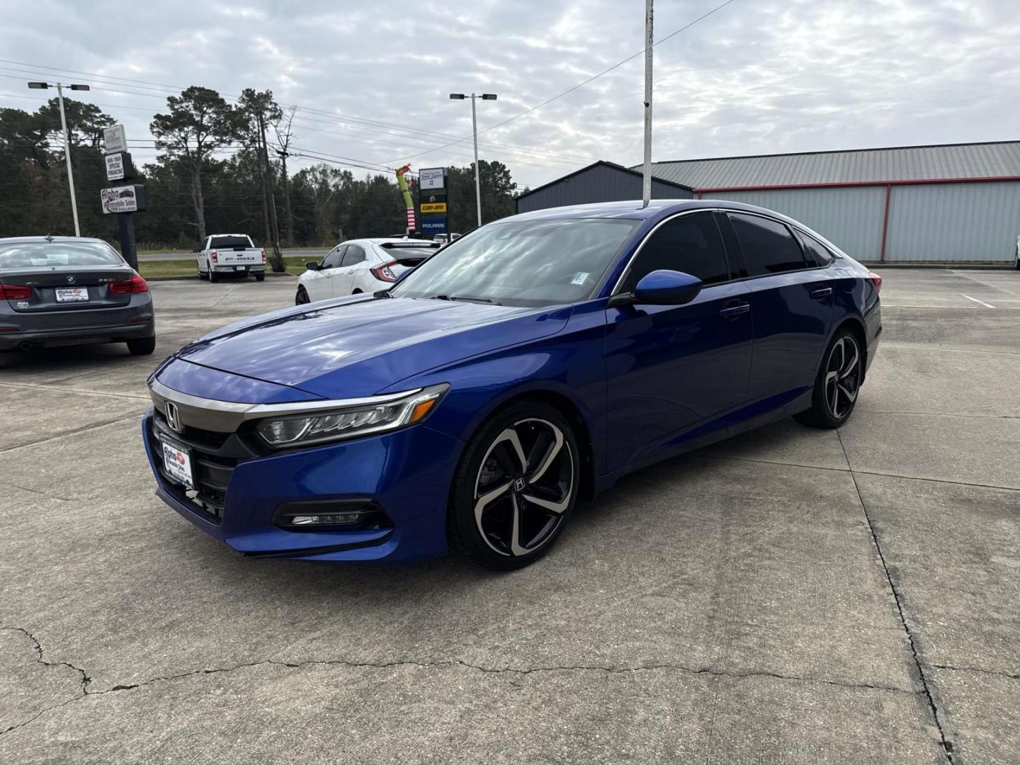 2018 Blue /Black Honda Accord Sedan Sport 1.5T CVT (1HGCV1F32JA) , Automatic transmission, located at 6904 Johnston St., Lafayette, LA, 70503, (337) 988-1960, 30.143589, -92.100601 - Photo#2