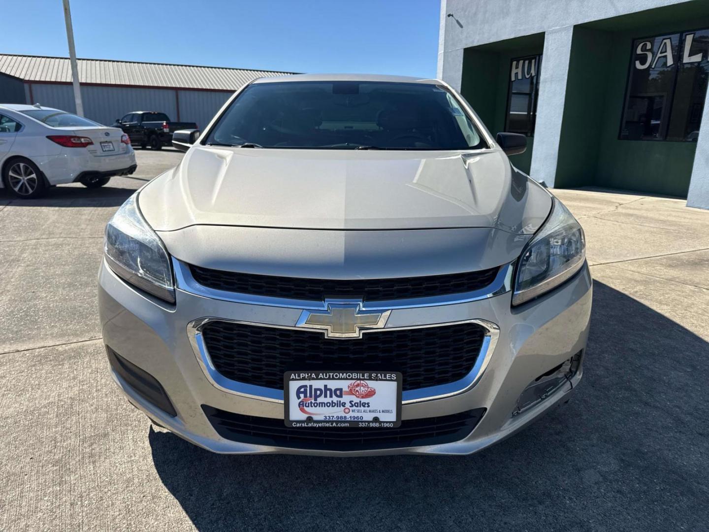 2015 Champagne Silver Metallic /Tan Chevrolet Malibu 4dr Sdn LS w/1LS (1G11B5SL5FF) , Automatic transmission, located at 6904 Johnston St., Lafayette, LA, 70503, (337) 988-1960, 30.143589, -92.100601 - Photo#1