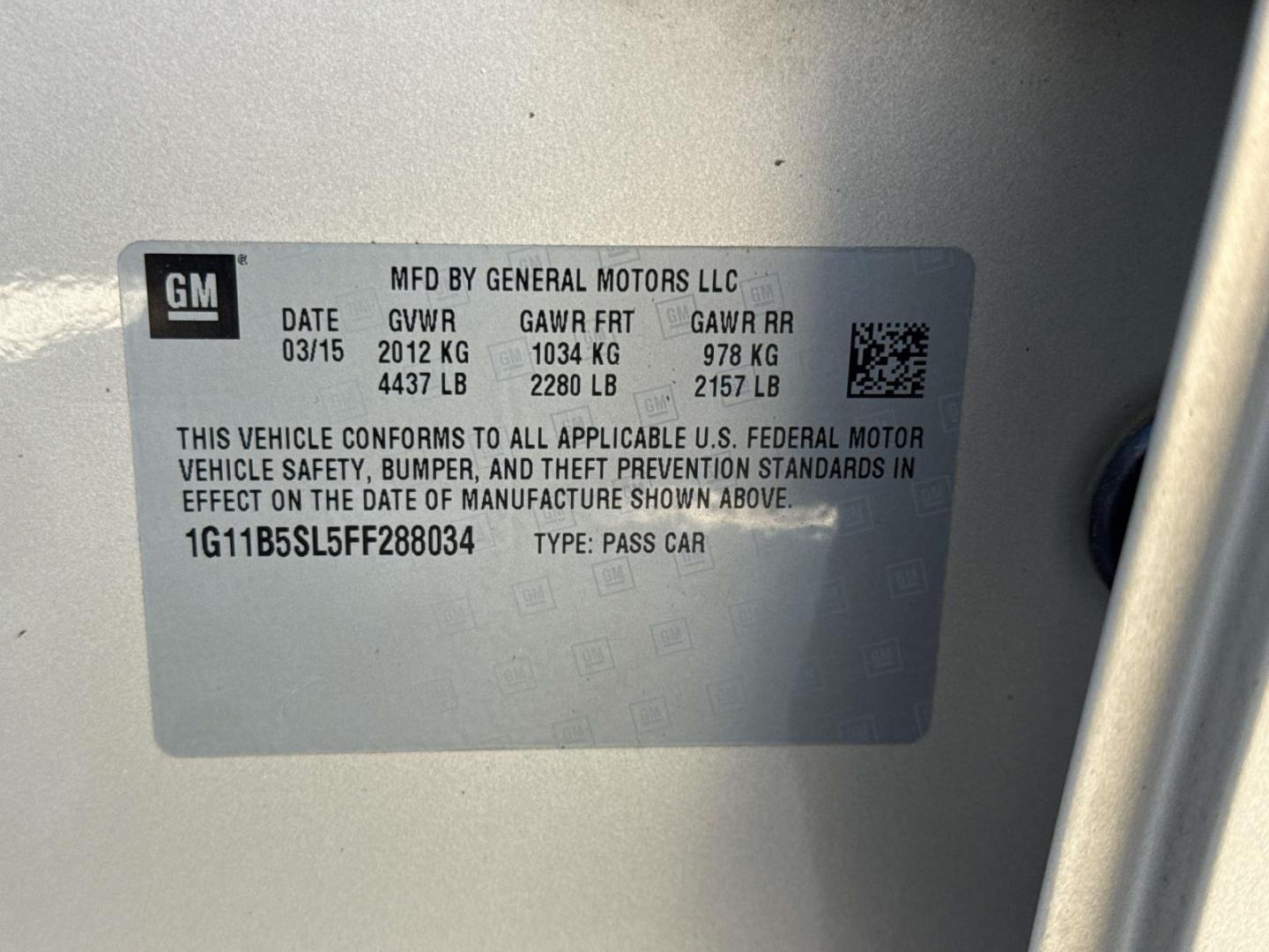 2015 Champagne Silver Metallic /Tan Chevrolet Malibu 4dr Sdn LS w/1LS (1G11B5SL5FF) , Automatic transmission, located at 6904 Johnston St., Lafayette, LA, 70503, (337) 988-1960, 30.143589, -92.100601 - Photo#18