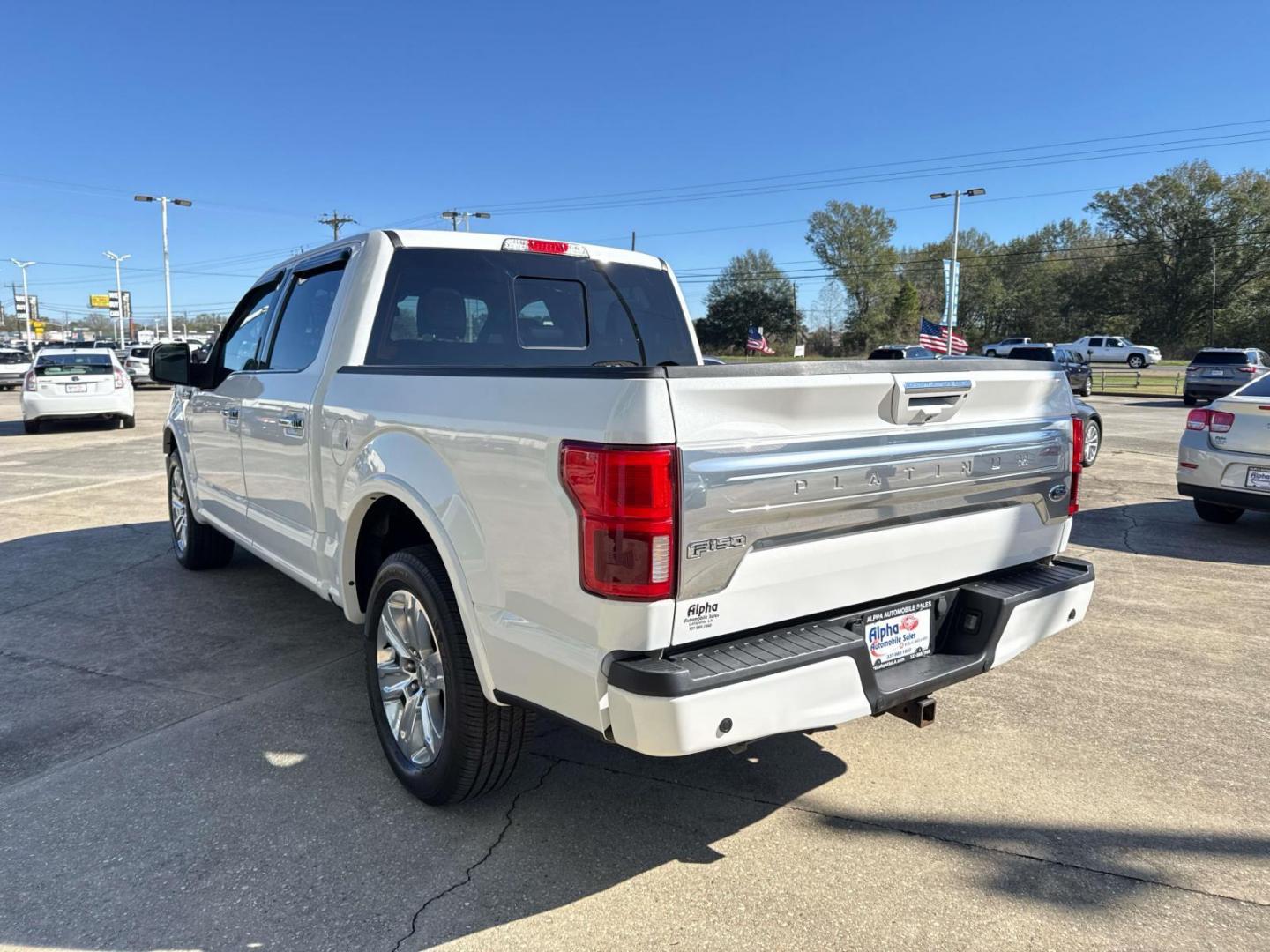 2020 Star White Metallic Tri-Coat /Black Ford F-150 Platinum 2WD SuperCrew 5.5' Box (1FTEW1C59LF) , Automatic transmission, located at 6904 Johnston St., Lafayette, LA, 70503, (337) 988-1960, 30.143589, -92.100601 - Photo#4