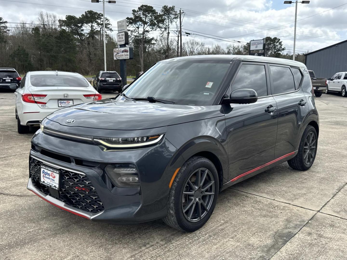 2020 Gray /Black Kia Soul GT-Line Turbo DCT (KNDJ53AF9L7) , Automatic transmission, located at 6904 Johnston St., Lafayette, LA, 70503, (337) 988-1960, 30.143589, -92.100601 - Photo#2