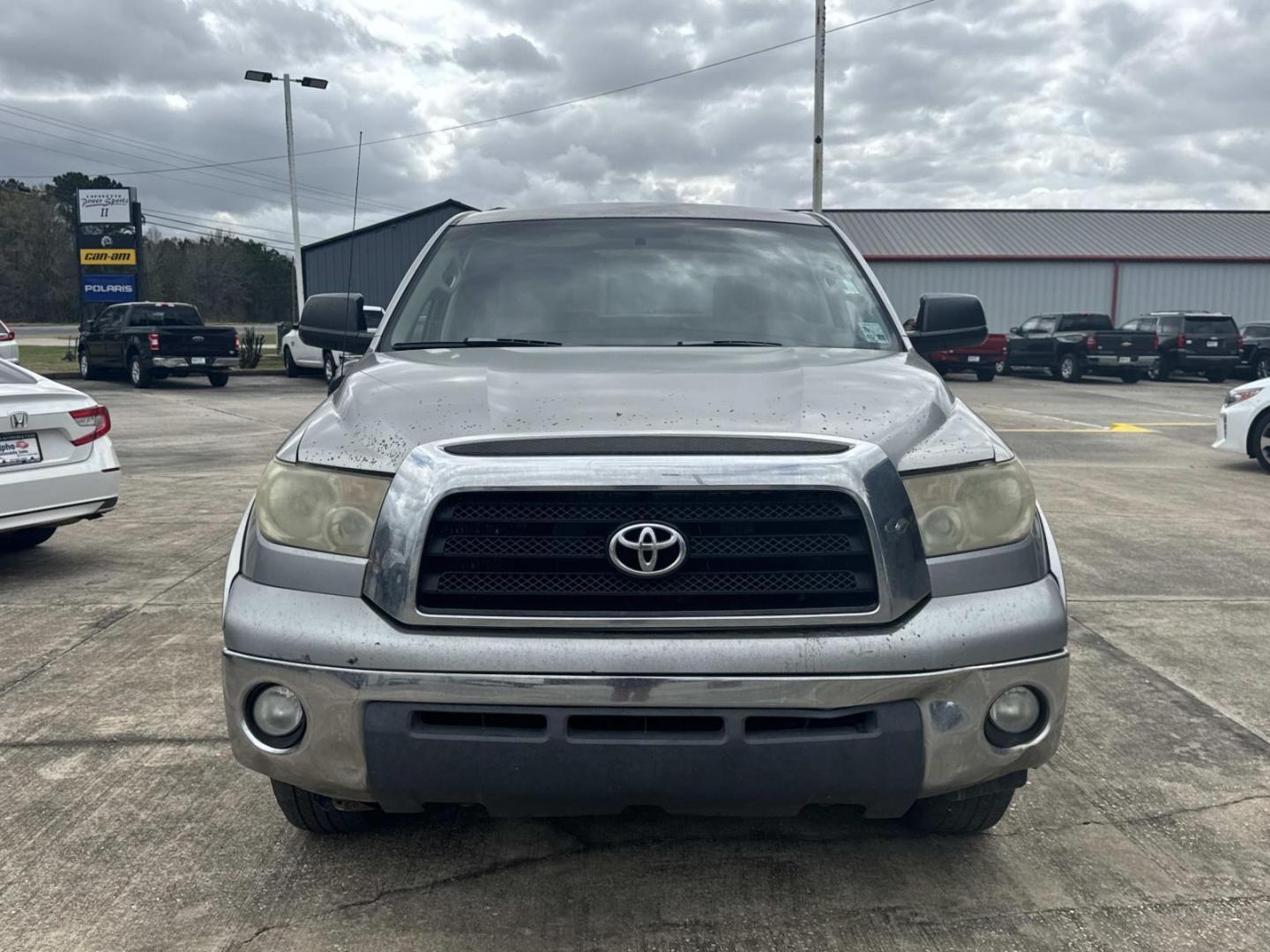 2007 Silver /Gray Toyota Tundra 2WD CrewMax 145.7 5.7L SR5 (Natl) (5TBEV54137S) , Automatic transmission, located at 6904 Johnston St., Lafayette, LA, 70503, (337) 988-1960, 30.143589, -92.100601 - May need some tune up / plugs or wire etc. - Photo#1