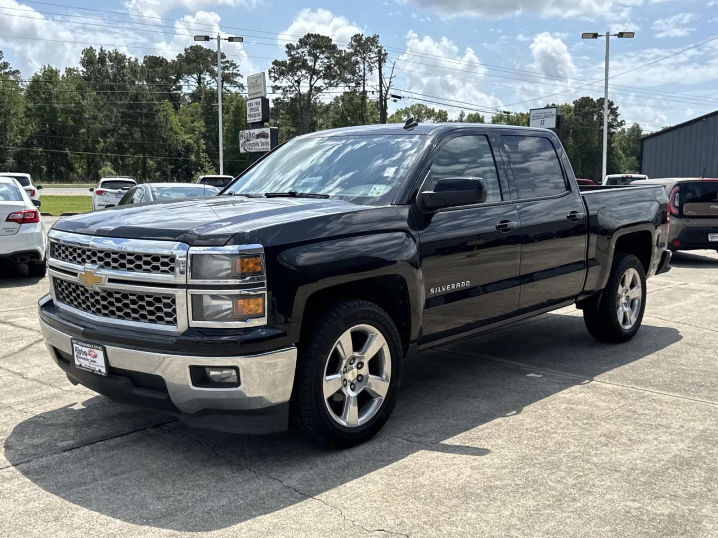 2014 Black /Jet Black Chevrolet Silverado 1500 2WD Crew Cab 143.5 LT w/1LT (3GCPCREC5EG) , Automatic transmission, located at 6904 Johnston St., Lafayette, LA, 70503, (337) 988-1960, 30.143589, -92.100601 - Photo#2