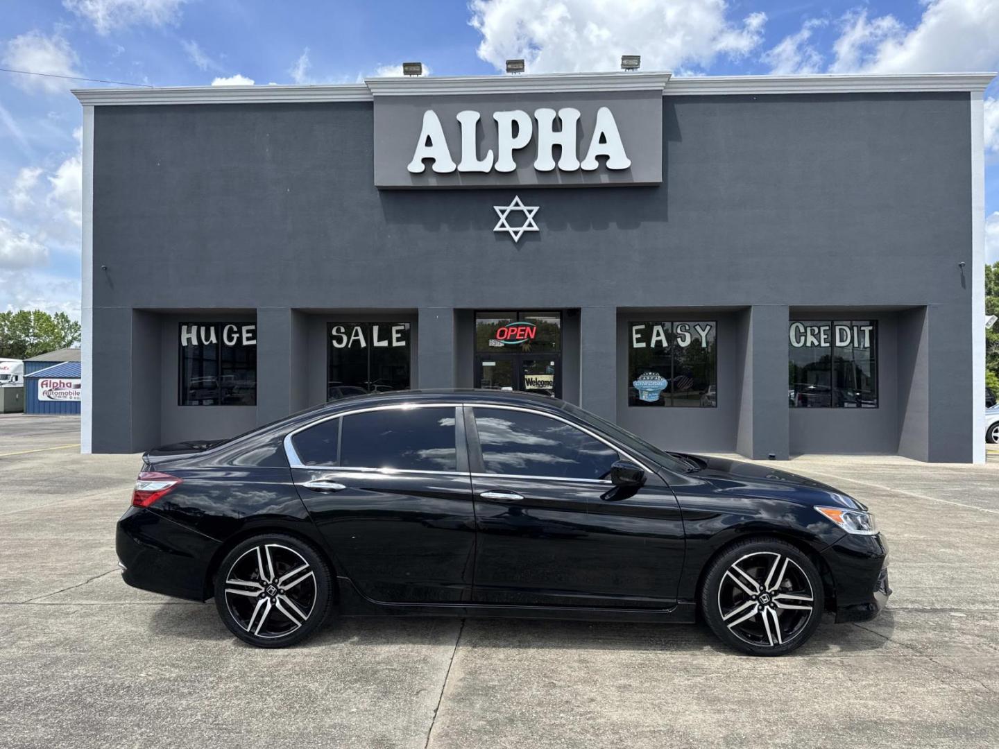 2017 Black /Black Honda Accord Sedan Sport CVT (1HGCR2F53HA) , Automatic transmission, located at 6904 Johnston St., Lafayette, LA, 70503, (337) 988-1960, 30.143589, -92.100601 - Photo#0